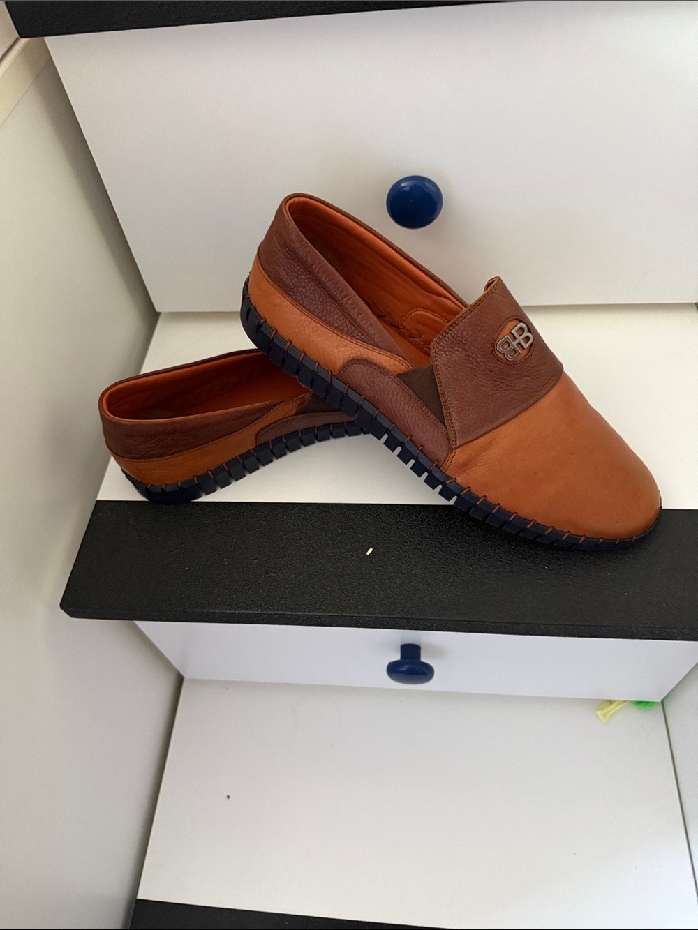 Men's Slip-On Loafers IMPORTANT size marked 44 sole length is 11.5”Made inTurkey